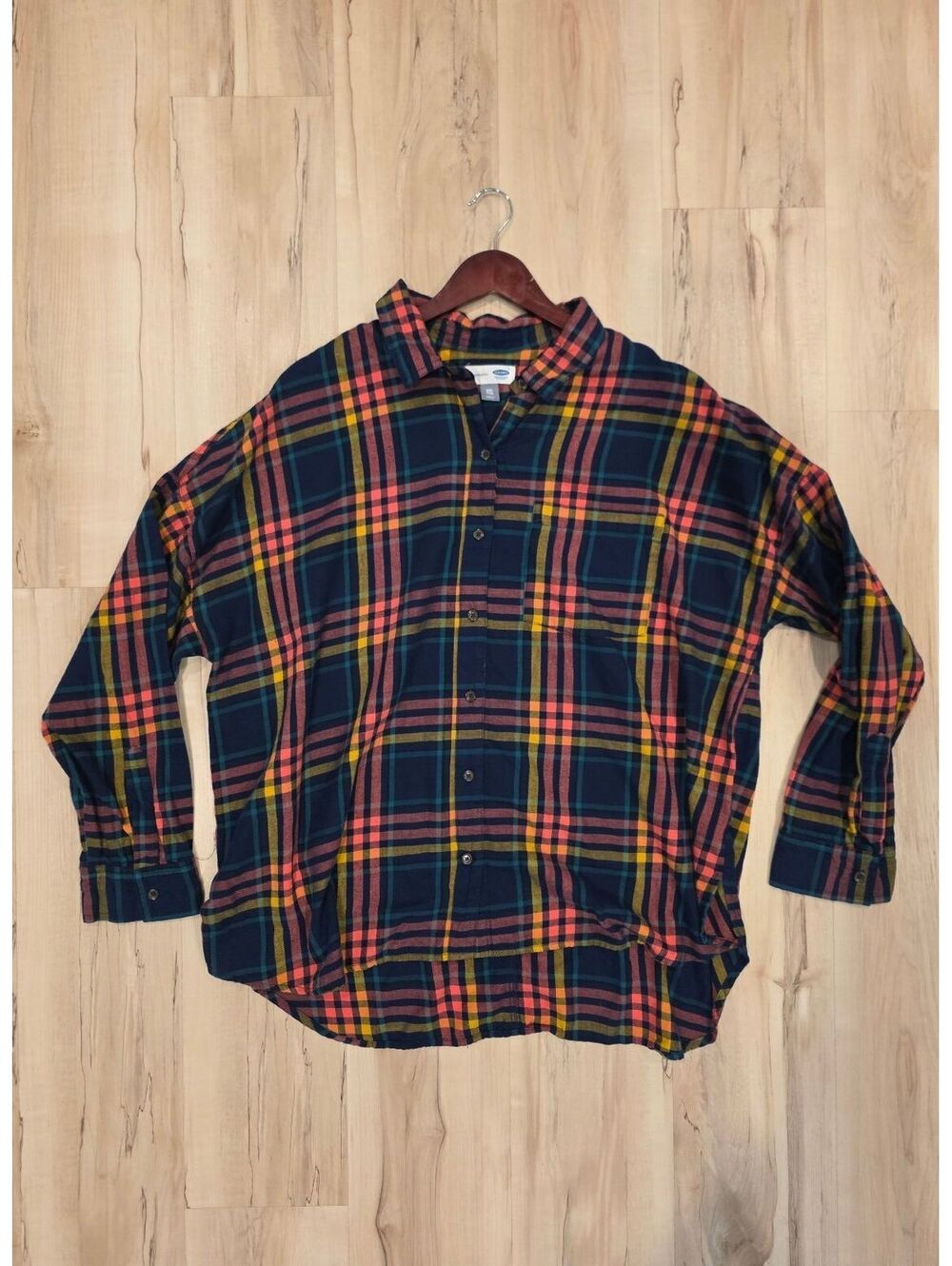 Old Navy Boyfriend Fit XXL Plaid Button-Up Shirt